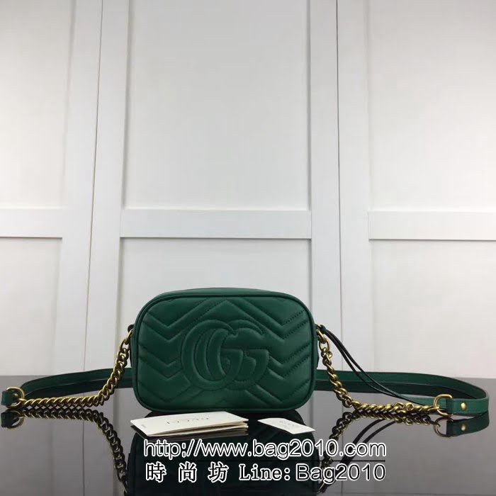 GUCCI古馳頂級原單 新款專櫃品質 實物實拍 448065綠色鏈條單肩斜跨包 HY1204